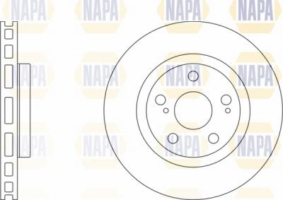 NAPA NBD5436 - Тормозной диск autospares.lv
