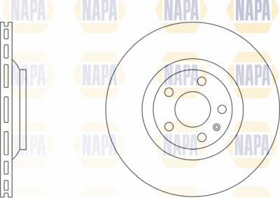 NAPA NBD5593 - Тормозной диск autospares.lv