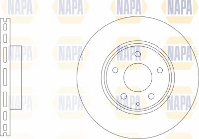 NAPA NBD5556 - Тормозной диск autospares.lv