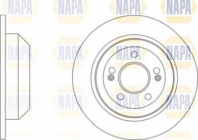 NAPA NBD5584 - Тормозной диск autospares.lv