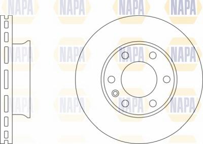 NAPA NBD5538 - Тормозной диск autospares.lv