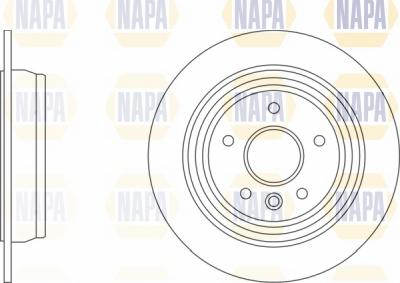 NAPA NBD5650 - Тормозной диск autospares.lv