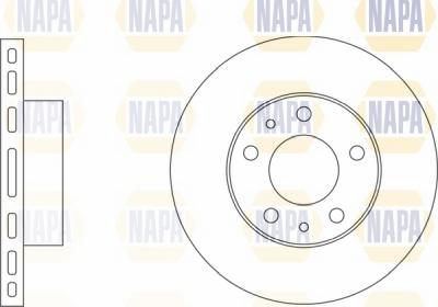 NAPA NBD5017 - Тормозной диск autospares.lv