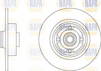 NAPA NBD5033 - Тормозной диск autospares.lv