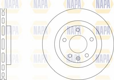 NAPA NBD5022 - Тормозной диск autospares.lv