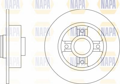 NAPA NBD5070 - Тормозной диск autospares.lv