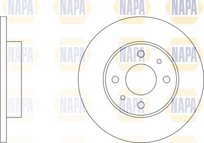 NAPA NBD5148 - Тормозной диск autospares.lv