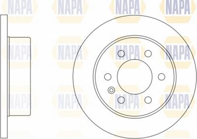 NAPA NBD5184 - Тормозной диск autospares.lv