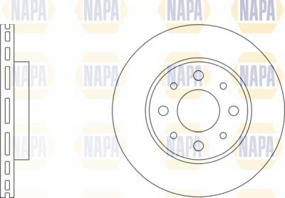 NAPA NBD5138 - Тормозной диск autospares.lv