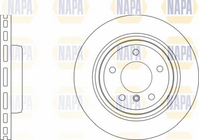 NAPA NBD5174 - Тормозной диск autospares.lv