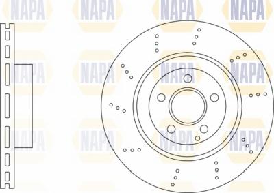 NAPA NBD5845 - Тормозной диск autospares.lv