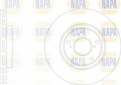 NAPA NBD5859 - Тормозной диск autospares.lv