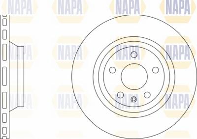 NAPA NBD5805 - Тормозной диск autospares.lv