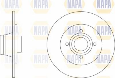 NAPA NBD5808 - Тормозной диск autospares.lv