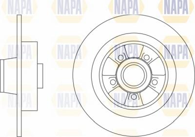 NAPA NBD5807 - Тормозной диск autospares.lv