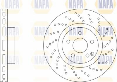 NAPA NBD5813 - Тормозной диск autospares.lv