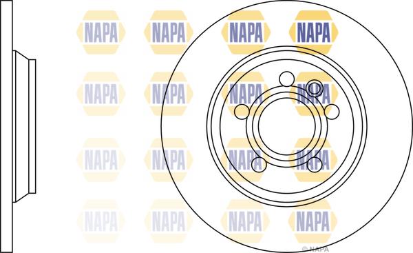 NAPA NBD5884 - Тормозной диск autospares.lv