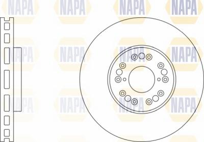 NAPA NBD5837 - Тормозной диск autospares.lv
