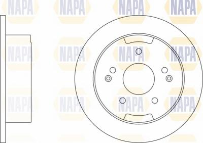 NAPA NBD5824 - Тормозной диск autospares.lv