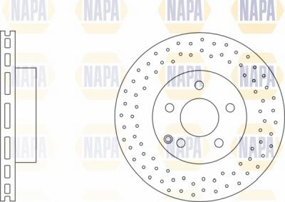 NAPA NBD5399 - Тормозной диск autospares.lv