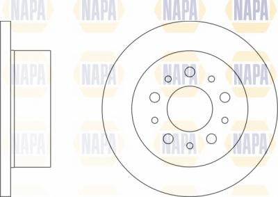 NAPA NBD5395 - Тормозной диск autospares.lv