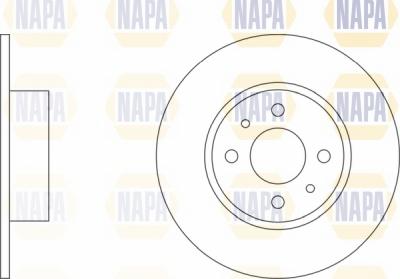 NAPA NBD5349 - Тормозной диск autospares.lv