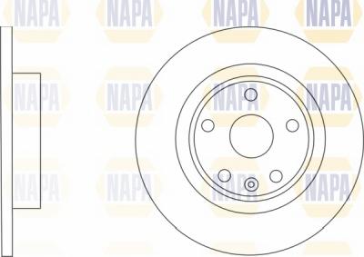 NAPA NBD5367 - Тормозной диск autospares.lv