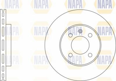NAPA NBD5382 - Тормозной диск autospares.lv