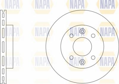 NAPA NBD5387 - Тормозной диск autospares.lv