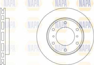 NAPA NBD5376 - Тормозной диск autospares.lv