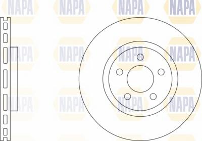 NAPA NBD5295 - Тормозной диск autospares.lv