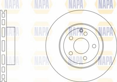 NAPA NBD5245 - Тормозной диск autospares.lv