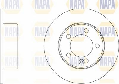 NAPA NBD5258 - Тормозной диск autospares.lv