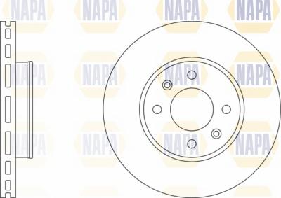 NAPA NBD5228 - Тормозной диск autospares.lv