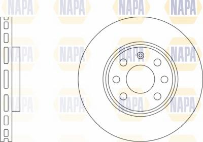 NAPA NBD5274 - Тормозной диск autospares.lv