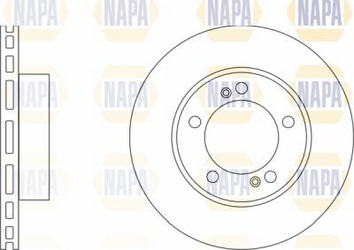 NAPA NBD5796 - Тормозной диск autospares.lv