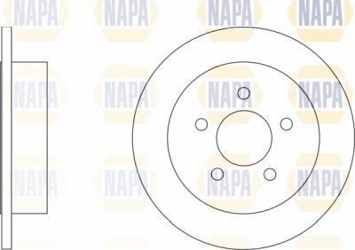 NAPA NBD5787 - Тормозной диск autospares.lv