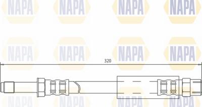 NAPA NBH1086 - Тормозной шланг autospares.lv