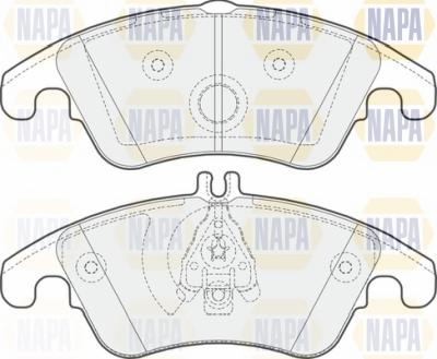 NAPA NBP1449 - Тормозные колодки, дисковые, комплект autospares.lv