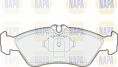 NAPA NBP1454 - Тормозные колодки, дисковые, комплект autospares.lv