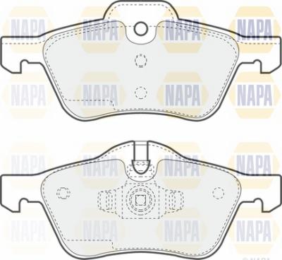 NAPA NBP1457 - Тормозные колодки, дисковые, комплект autospares.lv