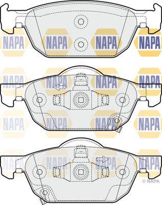 NAPA NBP1461 - Тормозные колодки, дисковые, комплект autospares.lv