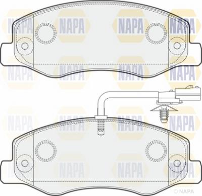 NAPA NBP1408 - Тормозные колодки, дисковые, комплект autospares.lv