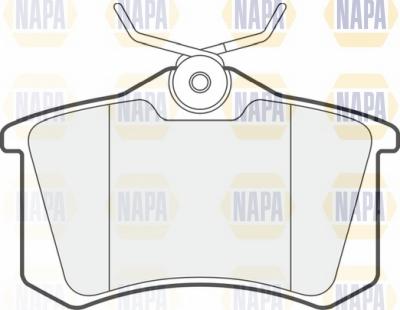 NAPA NBP1419 - Тормозные колодки, дисковые, комплект autospares.lv