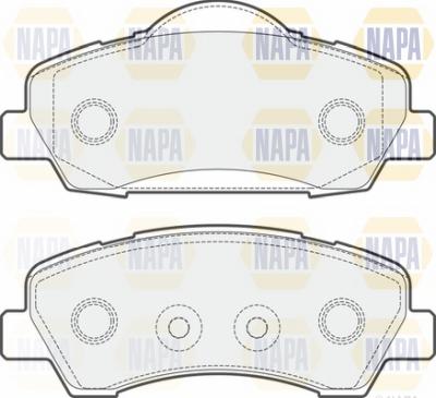 NAPA NBP1416 - Тормозные колодки, дисковые, комплект autospares.lv