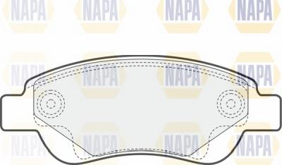 NAPA NBP1412 - Тормозные колодки, дисковые, комплект autospares.lv