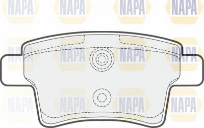 NAPA NBP1417 - Тормозные колодки, дисковые, комплект autospares.lv