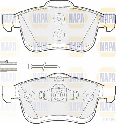 NAPA NBP1431 - Тормозные колодки, дисковые, комплект autospares.lv