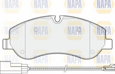 NAPA NBP1433 - Тормозные колодки, дисковые, комплект autospares.lv