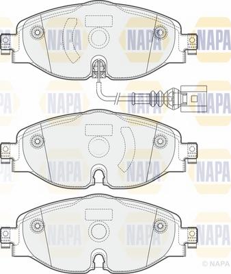 NAPA NBP1437 - Тормозные колодки, дисковые, комплект autospares.lv